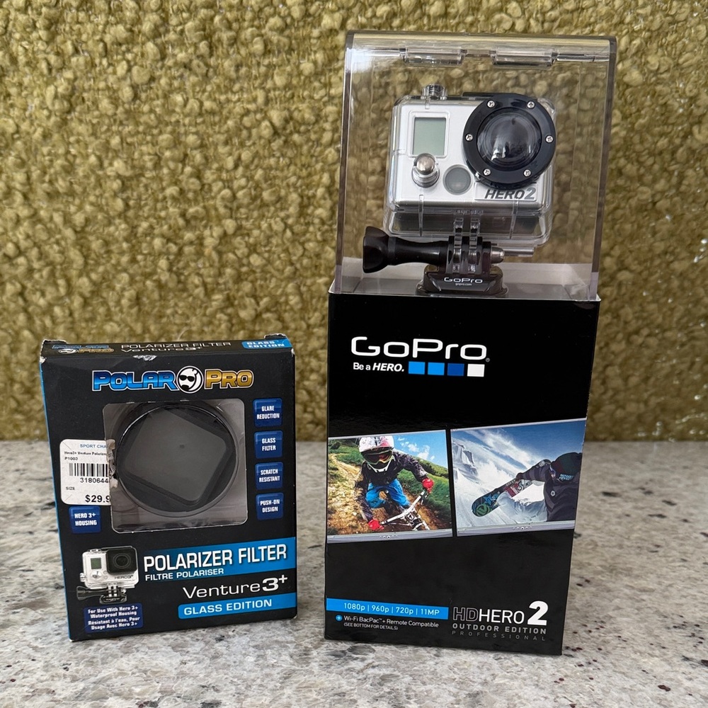 GoPro HERO2 Outdoor Edition Black & Silver NEW in box w polarizer included